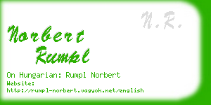 norbert rumpl business card